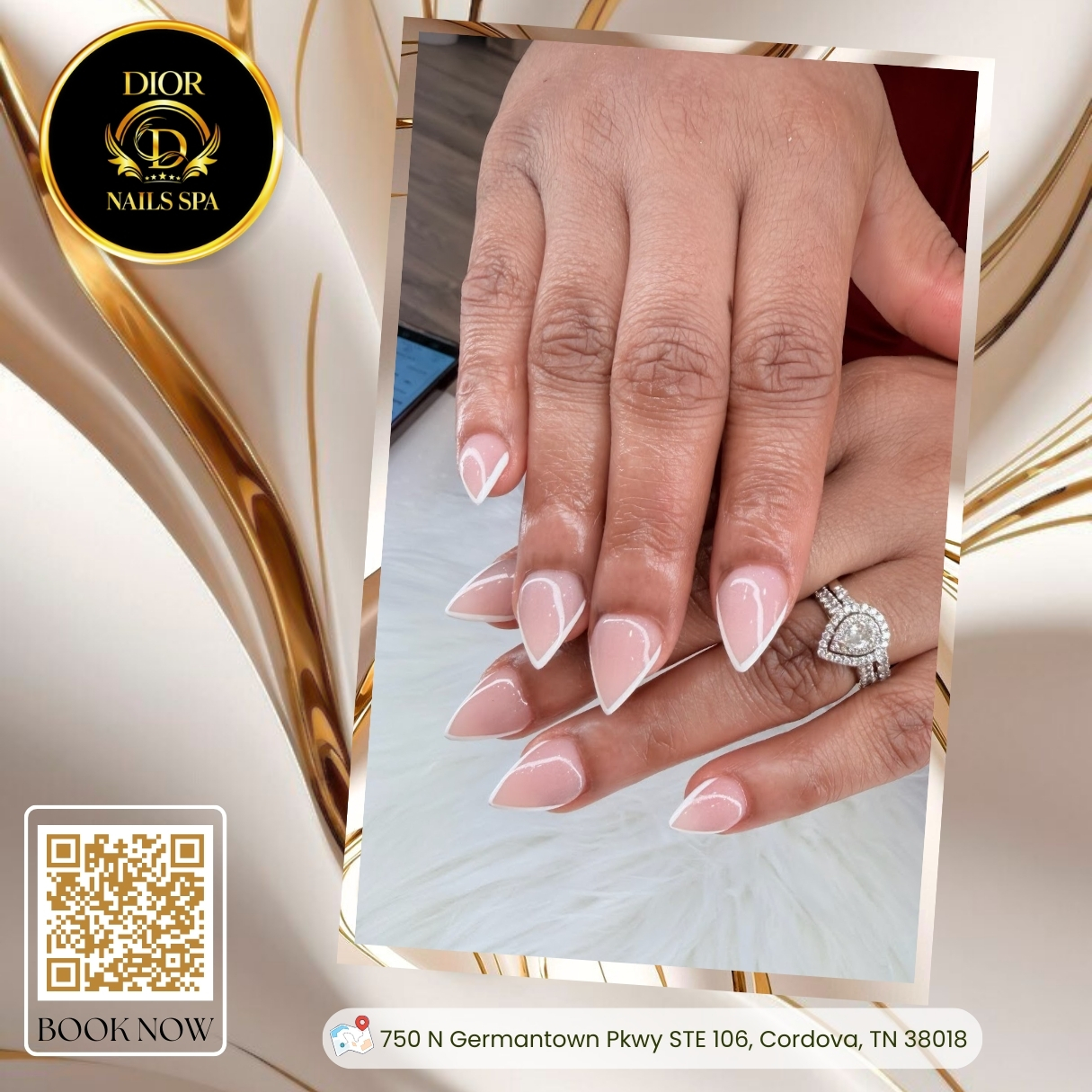 Dior Nails Spa | X-mas nail design 